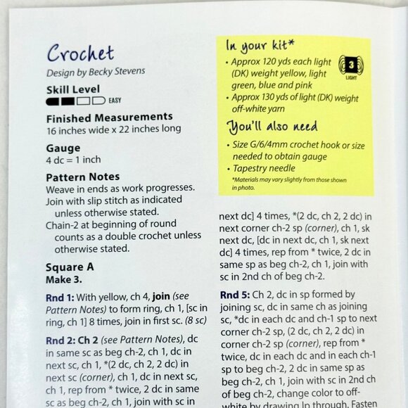 Annies Hook & Needle "Cuddle Up" Kit Crochet/Knit - New - Picture 4 of 7